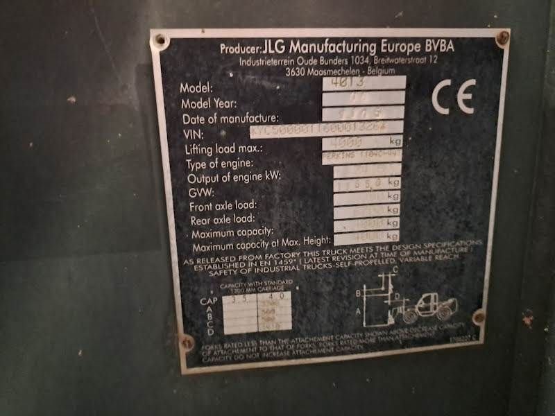 Teleskoplader des Typs JLG 4013, Gebrauchtmaschine in Waregem (Bild 9)