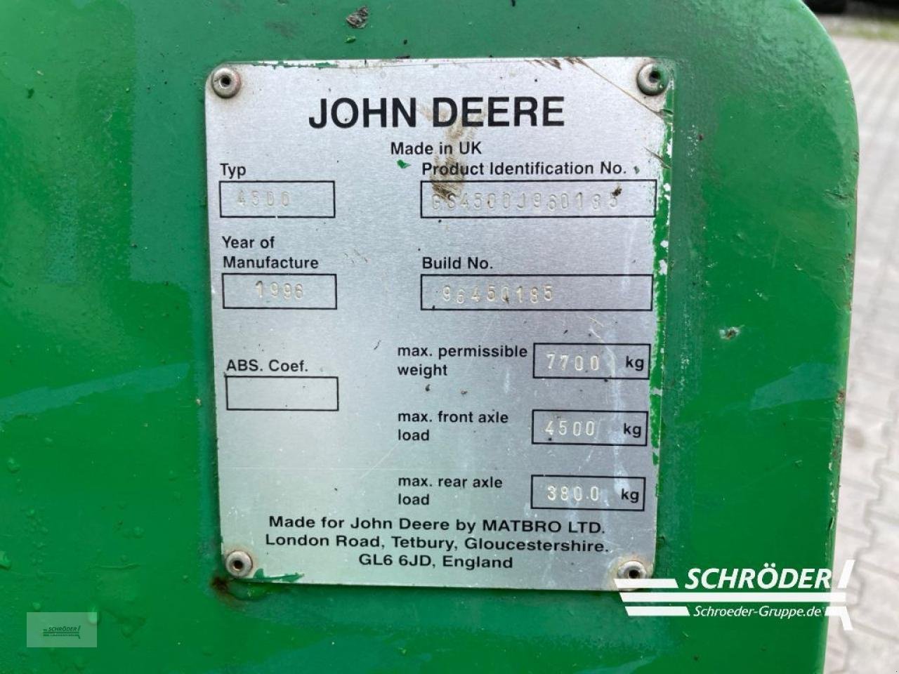 Teleskoplader des Typs John Deere 4500, Gebrauchtmaschine in Wildeshausen (Bild 16)