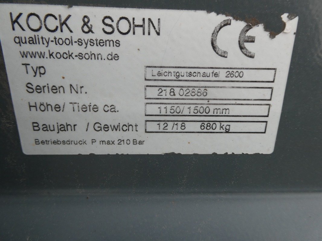 Teleskoplader typu Kock & Sohn Leichtgutschafel 2600, Neumaschine v Lauterberg/Barbis (Obrázek 8)