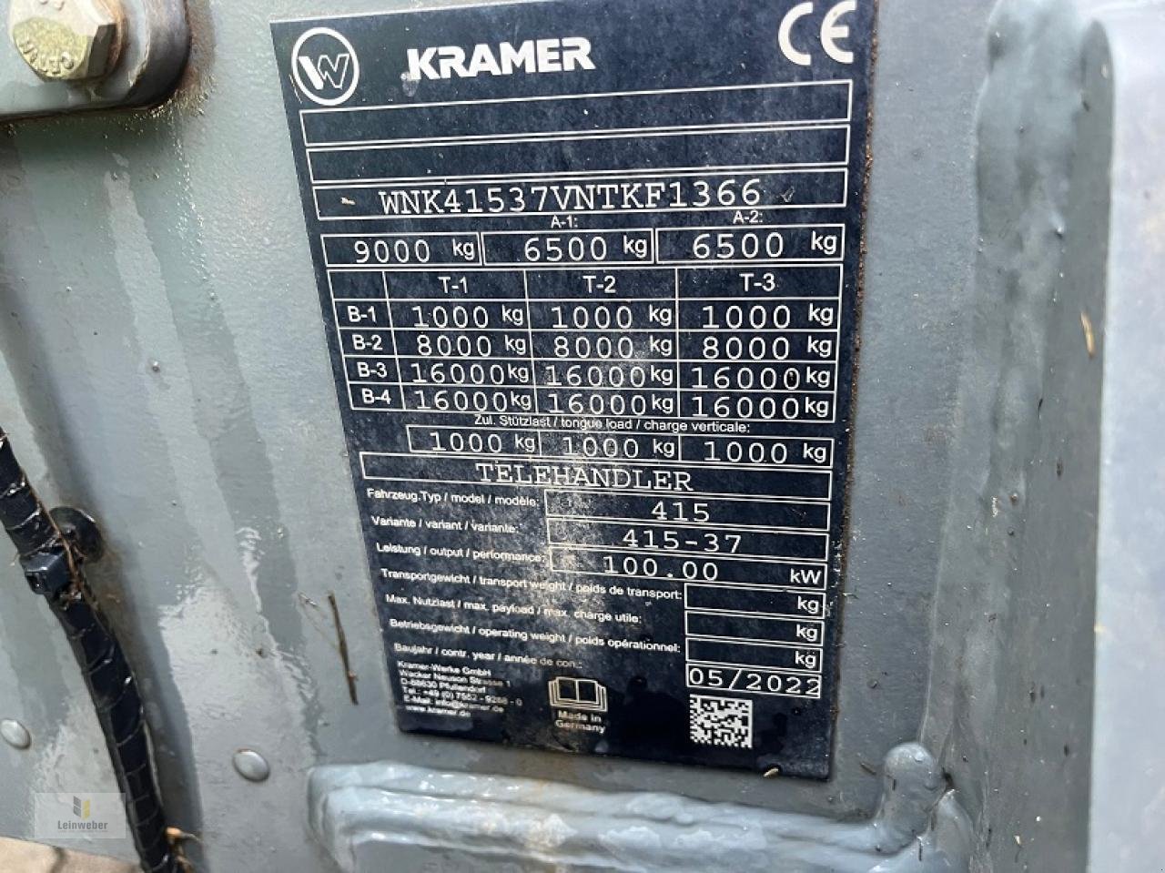 Teleskoplader Türe ait Kramer KT 407, Gebrauchtmaschine içinde Neuhof - Dorfborn (resim 8)