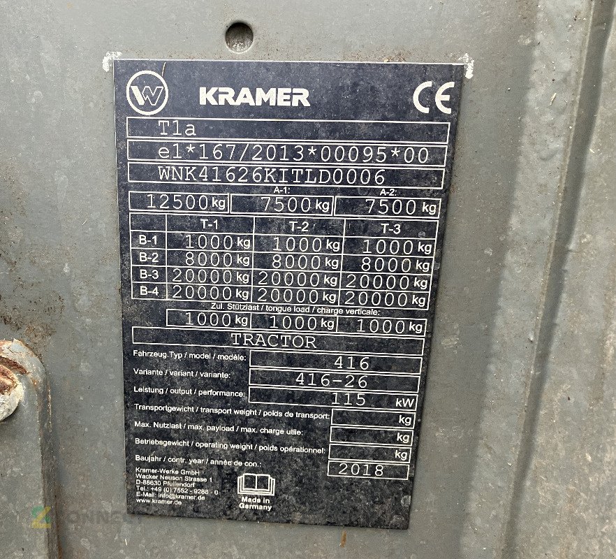 Teleskoplader typu Kramer KT 559, Gebrauchtmaschine v Sonnewalde (Obrázek 12)