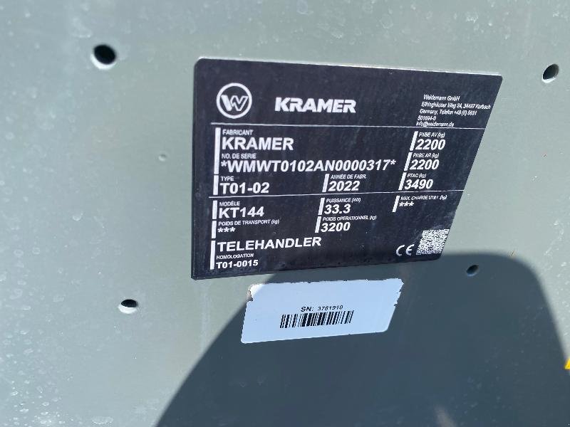 Teleskoplader του τύπου Kramer KT144, Gebrauchtmaschine σε Wargnies Le Grand (Φωτογραφία 10)