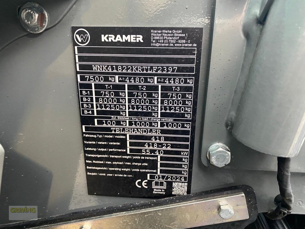 Teleskoplader del tipo Kramer KT276, Neumaschine en Ahaus (Imagen 13)