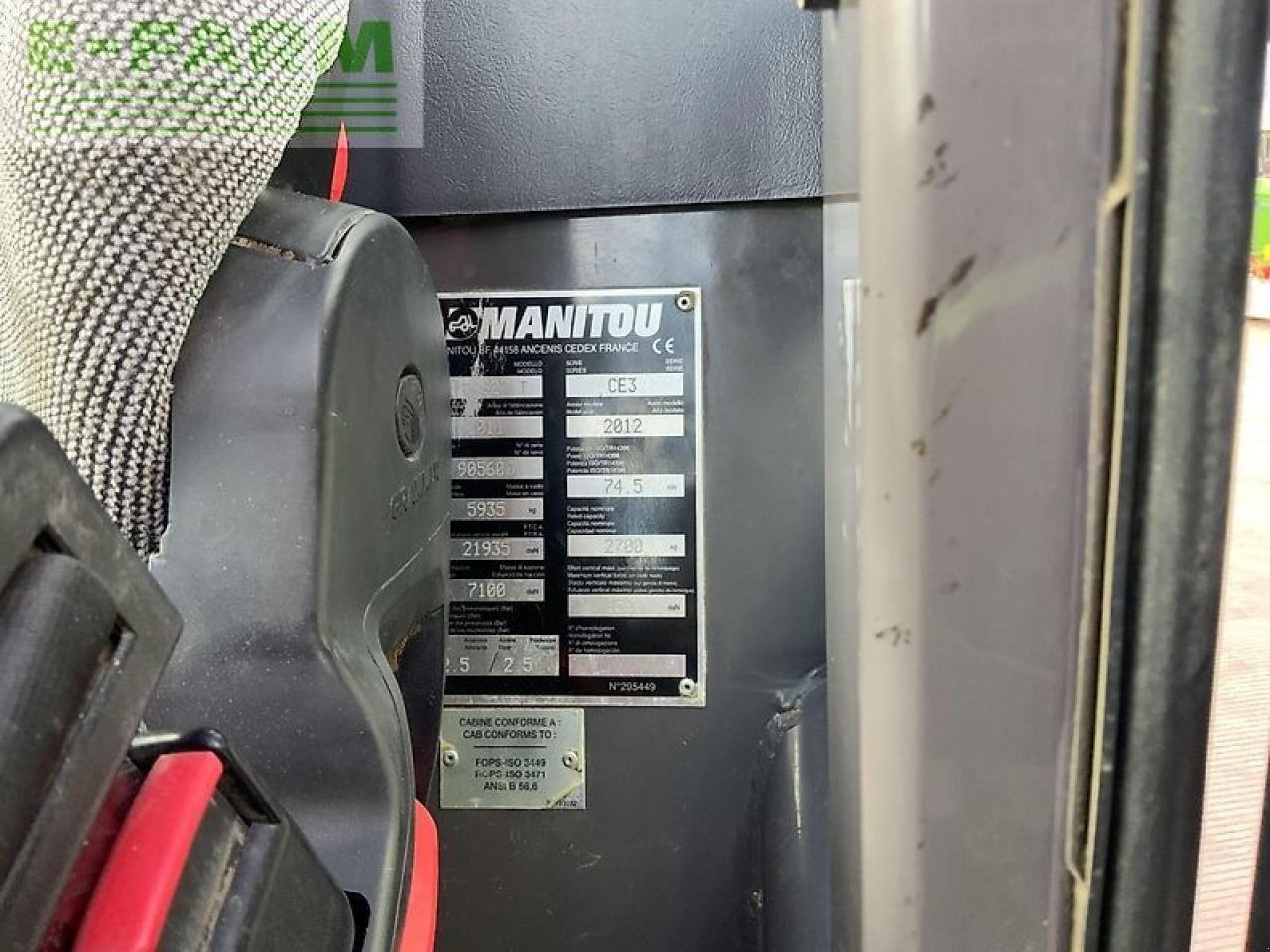 Teleskoplader του τύπου Manitou mlt 627t telehandler (st21278), Gebrauchtmaschine σε SHAFTESBURY (Φωτογραφία 14)