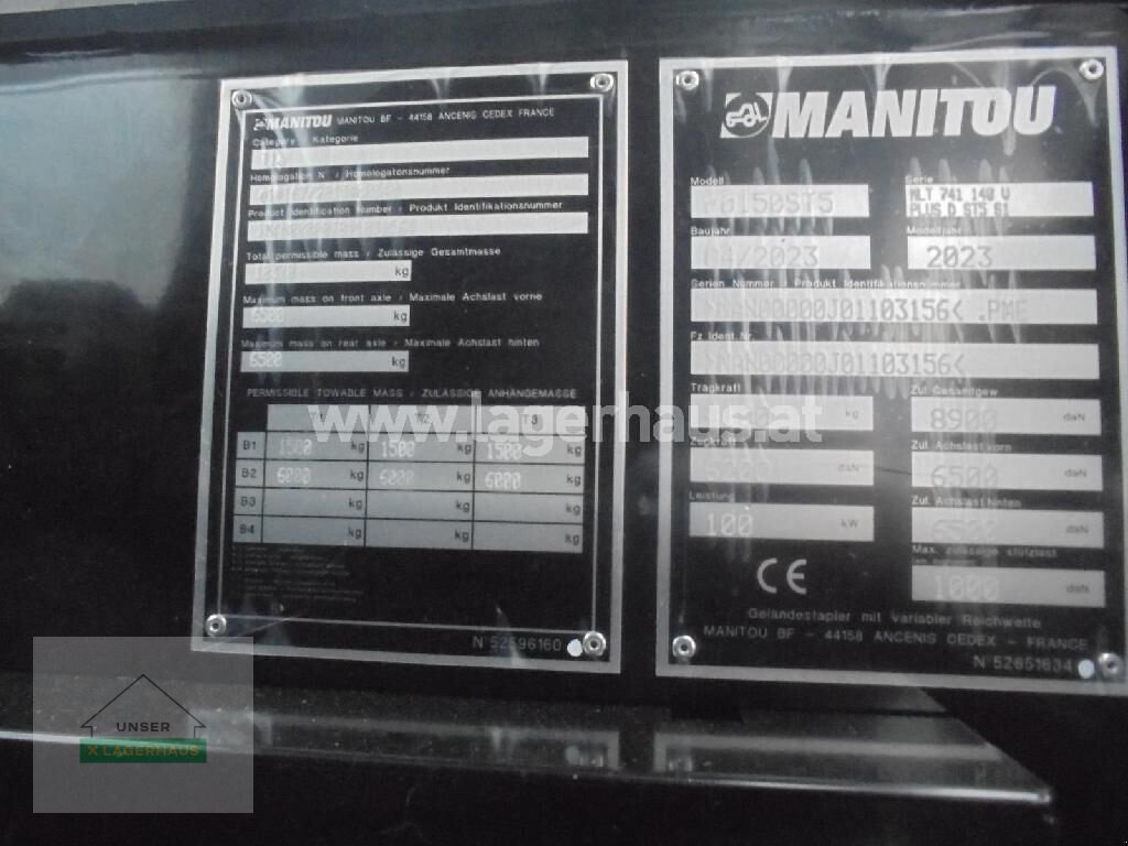 Teleskoplader Türe ait Manitou MLT 741, Neumaschine içinde Schlitters (resim 13)