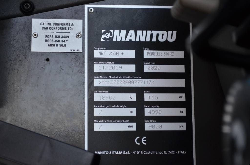 Teleskoplader del tipo Manitou MRT 2550, Gebrauchtmaschine In Moerbeke (Immagine 10)