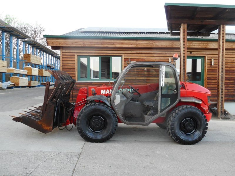 Teleskoplader del tipo Manitou mt 523 mit greiferschaufel und mistgabel, Gebrauchtmaschine In ST. NIKOLAI/DR. (Immagine 1)