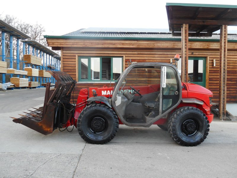 Teleskoplader typu Manitou MT 523 mit Greiferschaufel und Mistgabel, Gebrauchtmaschine w St. Nikolai ob Draßling (Zdjęcie 1)