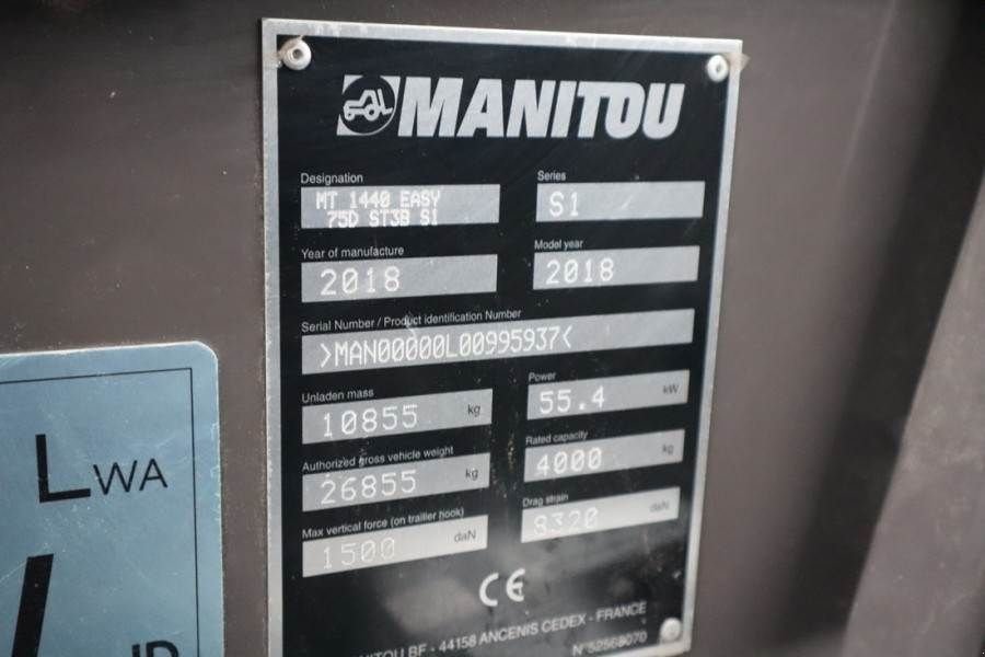 Teleskoplader typu Manitou MT1440 Easy Valid inspection, *Guarantee! Diesel,, Gebrauchtmaschine w Groenlo (Zdjęcie 7)