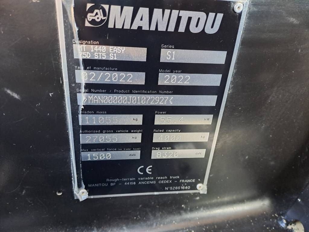 Teleskoplader του τύπου Manitou MT1440E, Gebrauchtmaschine σε Stabroek (Φωτογραφία 10)