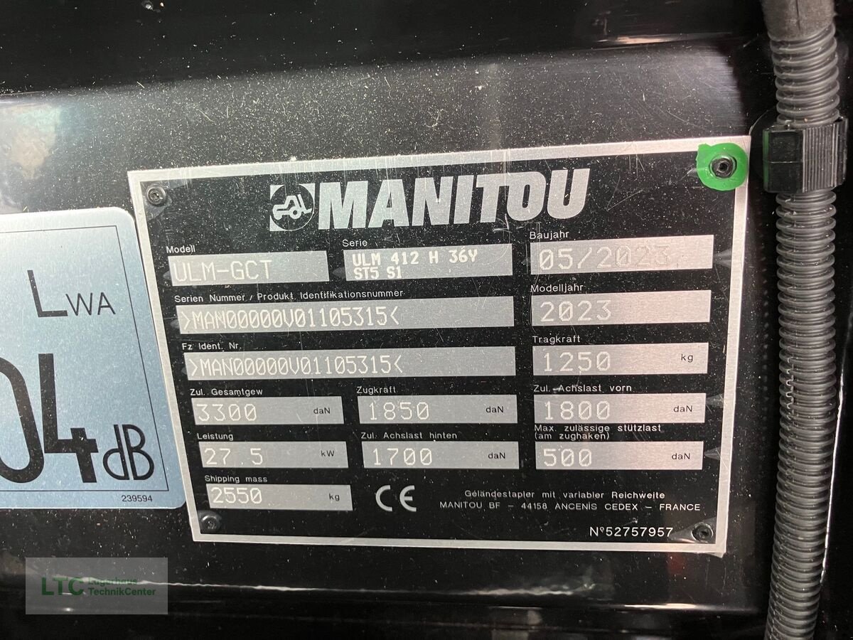 Teleskoplader za tip Manitou Teleskoplader ULM 412, Vorführmaschine u Korneuburg (Slika 8)