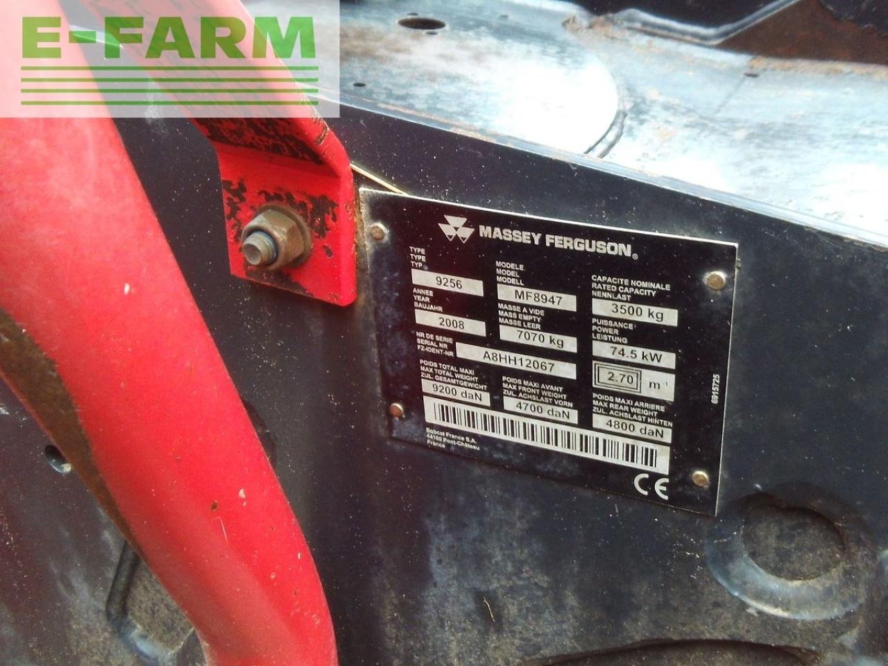 Teleskoplader tip Massey Ferguson 8947 xtra ( 3,5t - 7m ), Gebrauchtmaschine in ST. NIKOLAI/DR. (Poză 7)