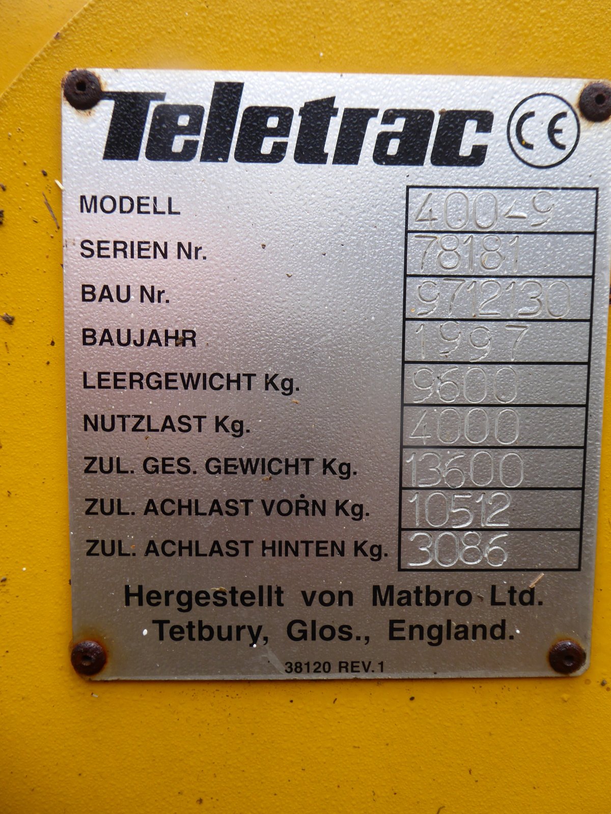 Teleskoplader des Typs Matbro Teletrac 400-9, Gebrauchtmaschine in Geislingen (Bild 18)