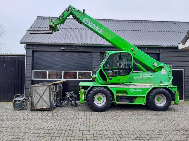 Teleskoplader of the type Merlo Roto 45.21 M CS S verreiker manbak radiograaf lier, Gebrauchtmaschine in Ederveen