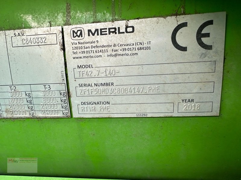 Teleskoplader tipa Merlo TF 42.7-140, Gebrauchtmaschine u Neubrandenburg (Slika 20)