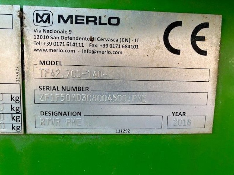 Teleskoplader του τύπου Merlo TF 42.7 CS 140, Gebrauchtmaschine σε ANDELOT (Φωτογραφία 8)