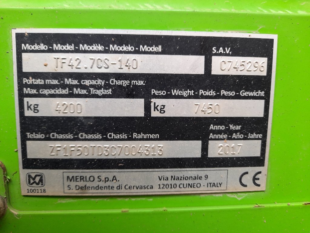 Teleskoplader tip Merlo TF 42.7 CS 140, Gebrauchtmaschine in Neufchâtel-en-Bray (Poză 5)