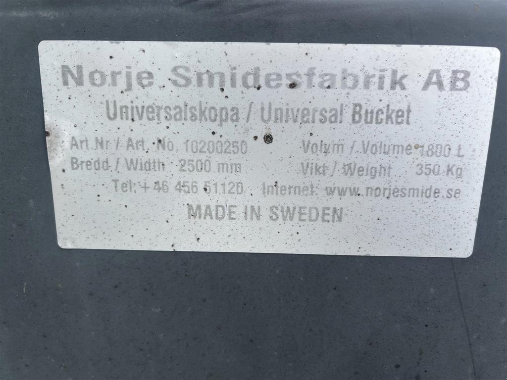 Teleskoplader typu Sonstige 250 UNIVERSAL MED JCB Q-FIT, Gebrauchtmaschine w Mariager (Zdjęcie 4)