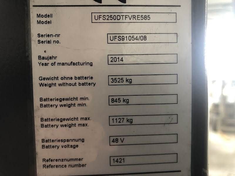 Teleskoplader des Typs Sonstige UniCarriers UFS250DTFVRE585, Gebrauchtmaschine in Aalst (Bild 7)