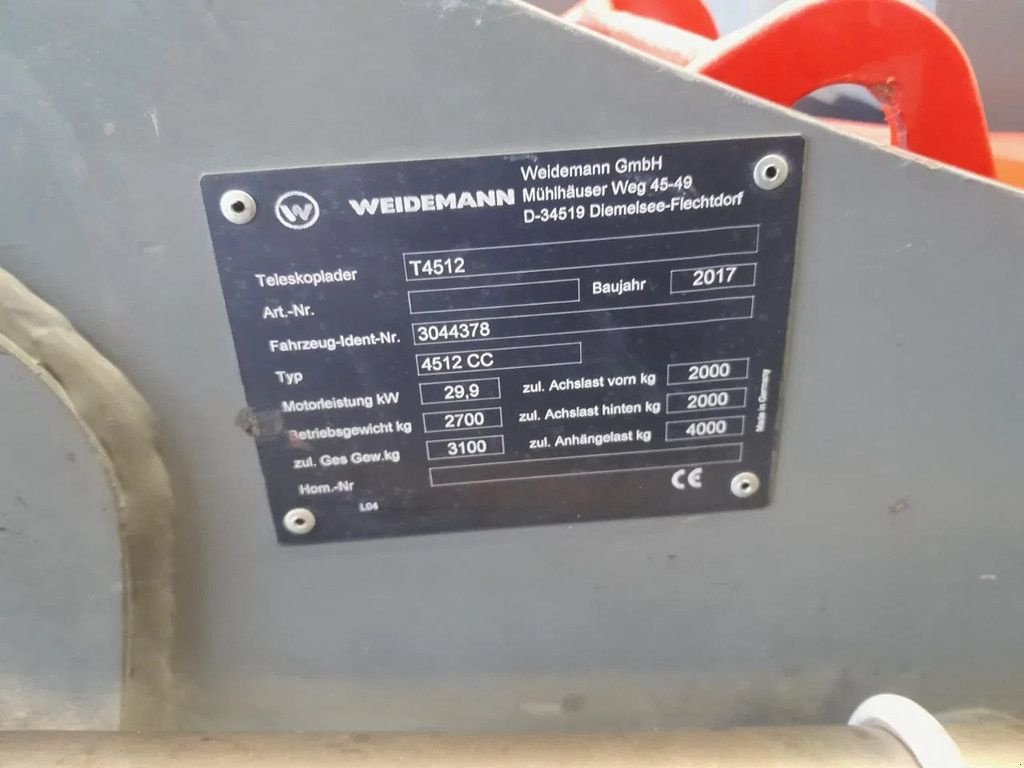 Teleskoplader tip Sonstige Weidemann T4512, Gebrauchtmaschine in Wevelgem (Poză 11)