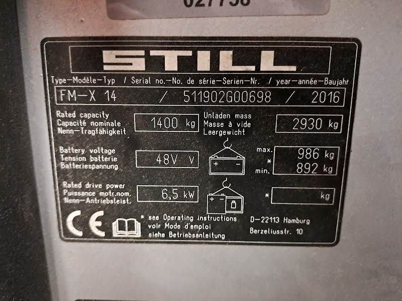 Teleskoplader tip Still FM-X 14, Gebrauchtmaschine in Waregem (Poză 7)