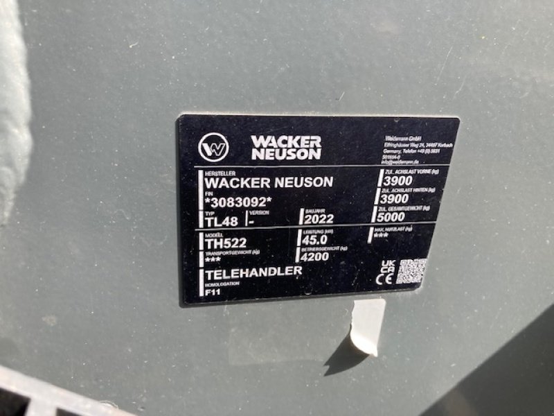 Teleskoplader tip Wacker Neuson TH 522, Gebrauchtmaschine in Bebra (Poză 12)