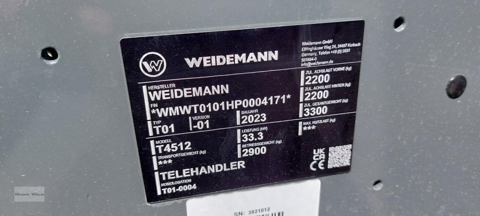Teleskoplader van het type Weidemann  T 4512, Gebrauchtmaschine in Schwabmünchen (Foto 15)