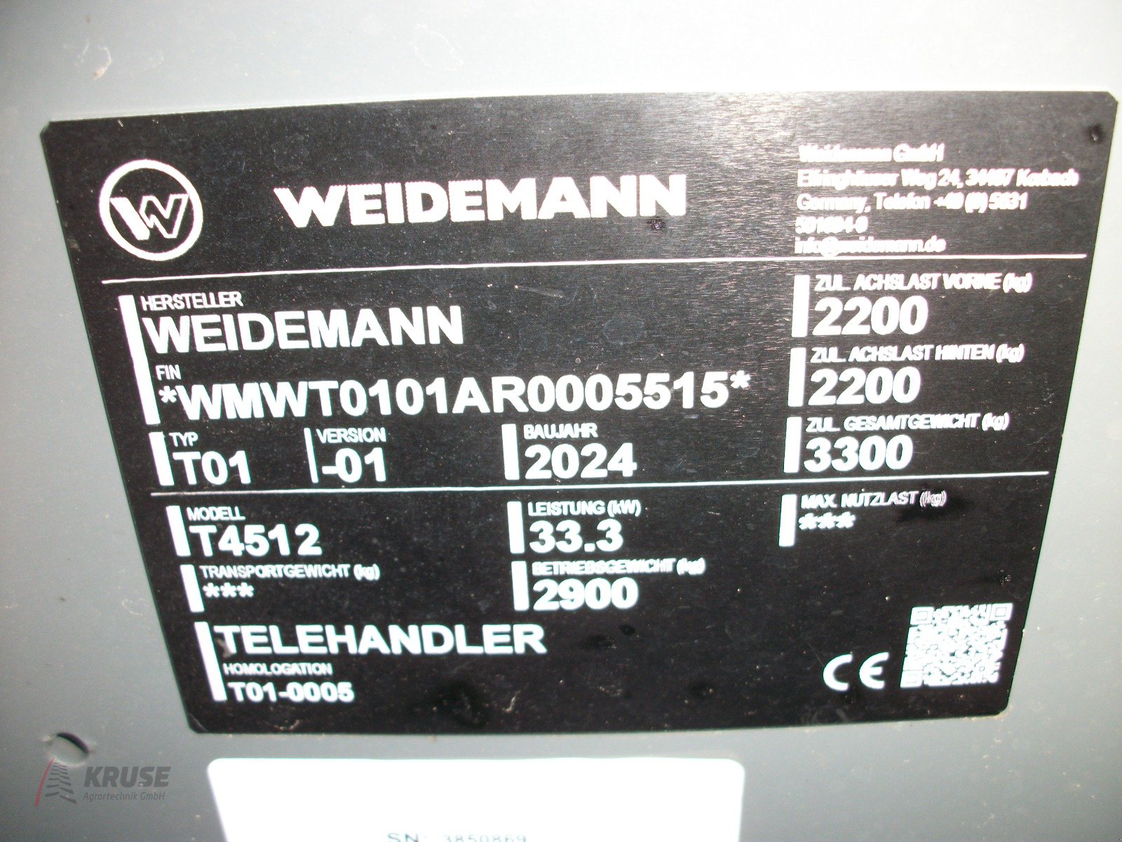 Teleskoplader del tipo Weidemann  T4512, Gebrauchtmaschine en Fürstenau (Imagen 10)