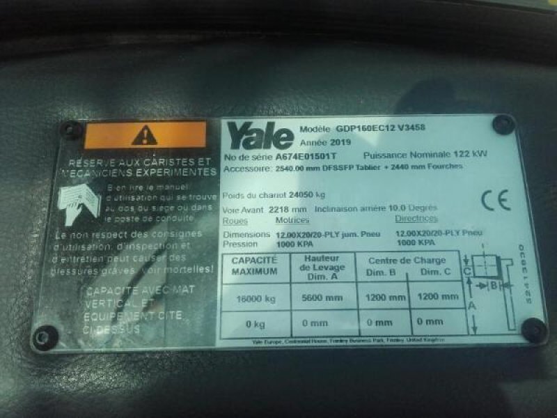 Teleskoplader typu Yale GDP160EC12, Gebrauchtmaschine v senlis (Obrázok 4)