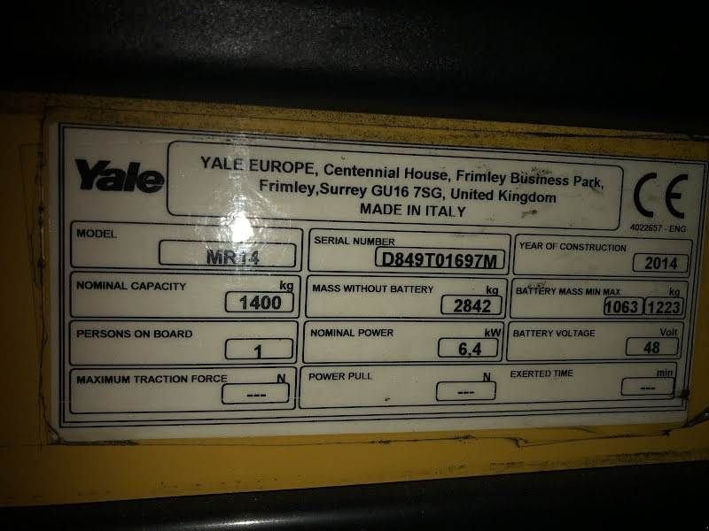 Teleskoplader del tipo Yale MR14, Gebrauchtmaschine en Aalst (Imagen 8)