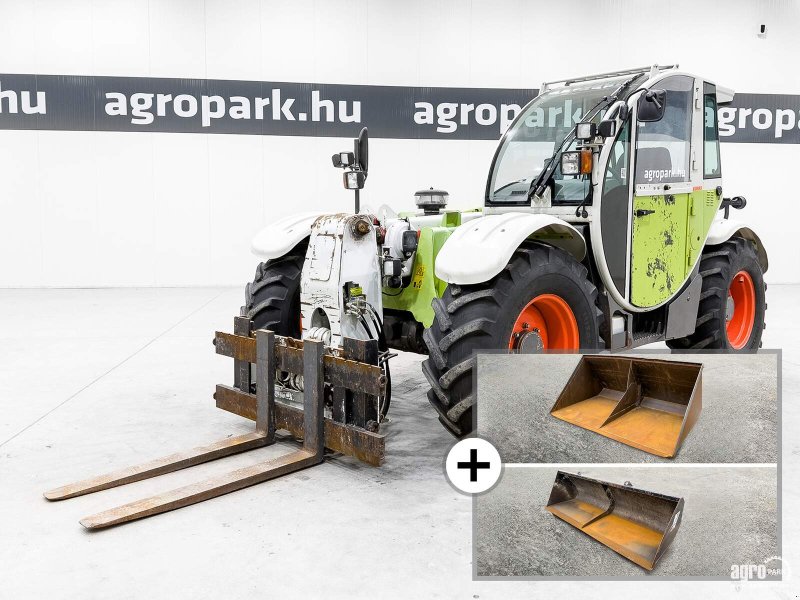 Teleskopstapler от тип CLAAS Targo K70 air con, Powershift 40 km/h, 2 buckets, Gebrauchtmaschine в Csengele