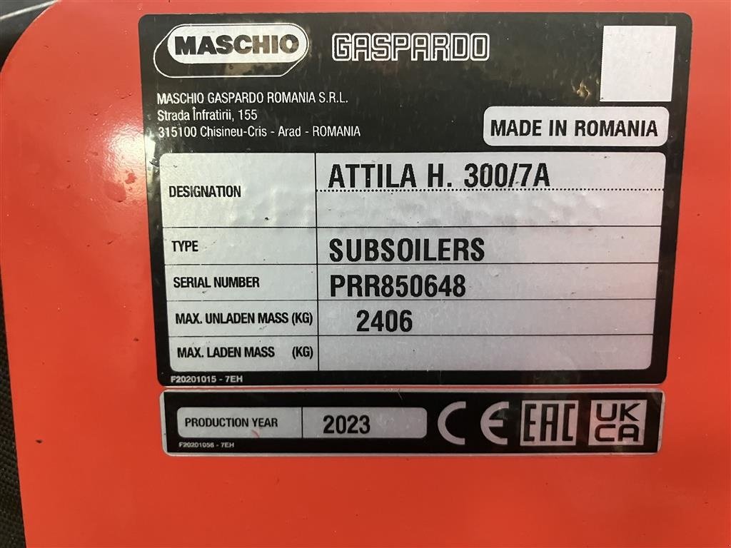 Tiefenlockerer του τύπου Maschio ATTILA  HP-300-7 demo, Gebrauchtmaschine σε Snedsted (Φωτογραφία 6)