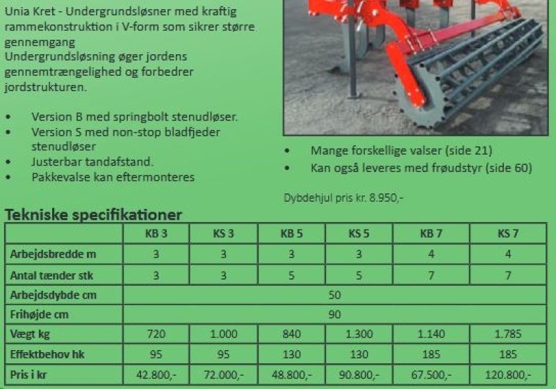 Tiefenlockerer typu Unia Kret KB 3, Gebrauchtmaschine v Vrå (Obrázok 4)