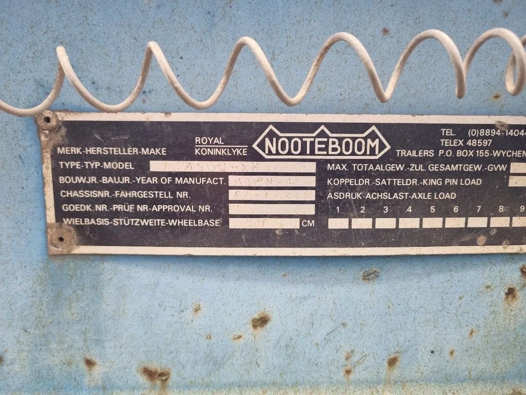 Tieflader typu Nooteboom ASDV-28, 3as bladgeveerd, hydr rampen, APK 5/2025 langzaamverkee, Gebrauchtmaschine w Emmeloord (Zdjęcie 10)