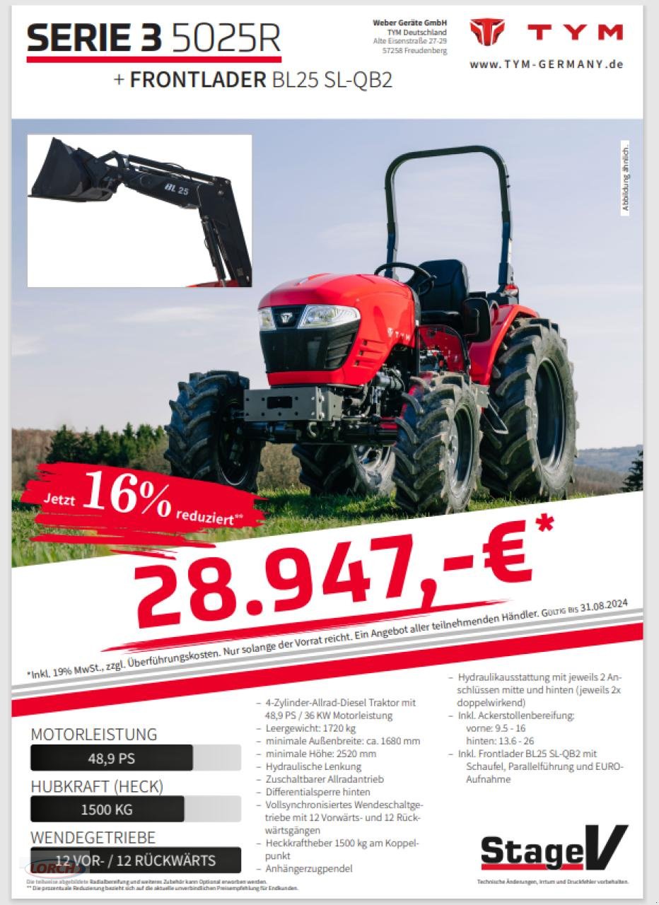 Traktor tipa Branson 5025 R, Neumaschine u Trochtelfingen (Slika 15)