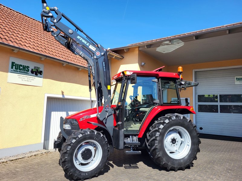 Traktor des Typs Case JX 70U mit neuem Stoll-Industriefrontlader, Gebrauchtmaschine in Laaber