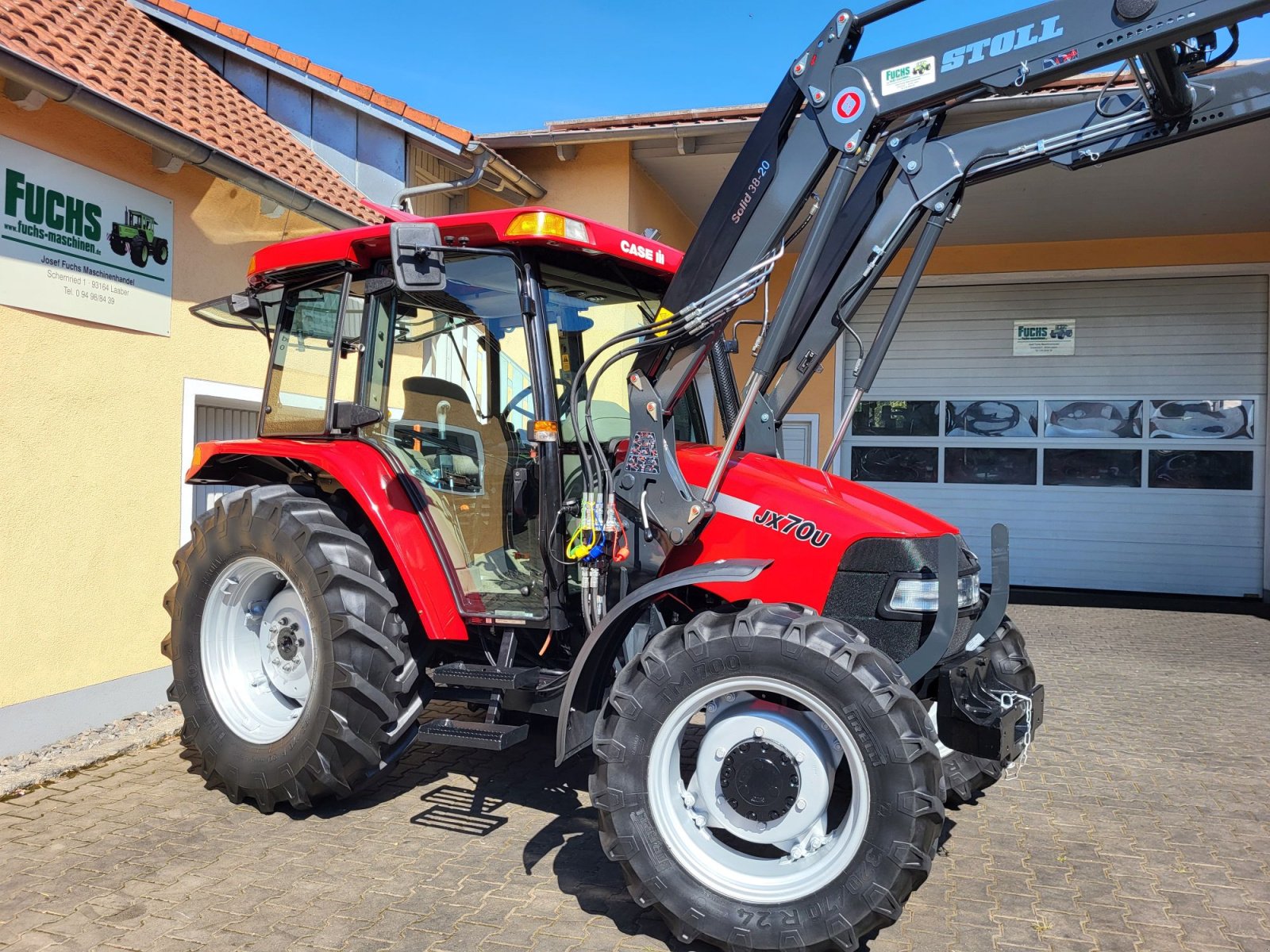 Traktor des Typs Case JX 70U mit neuem Stoll-Industriefrontlader, Gebrauchtmaschine in Laaber (Bild 2)