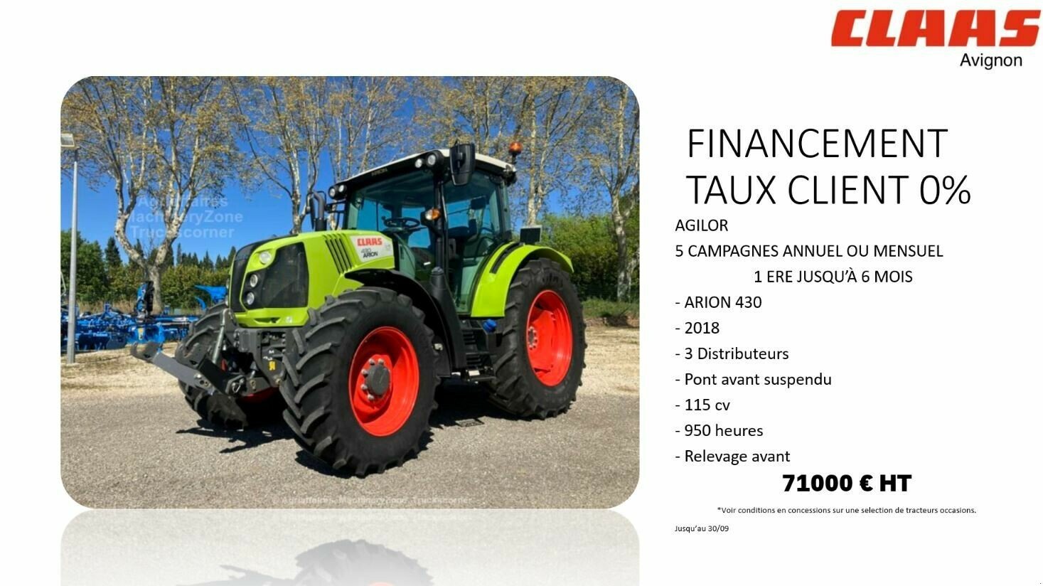 Traktor του τύπου CLAAS ARION 430 MR ADVANCE, Gebrauchtmaschine σε SAINT ANDIOL (Φωτογραφία 1)