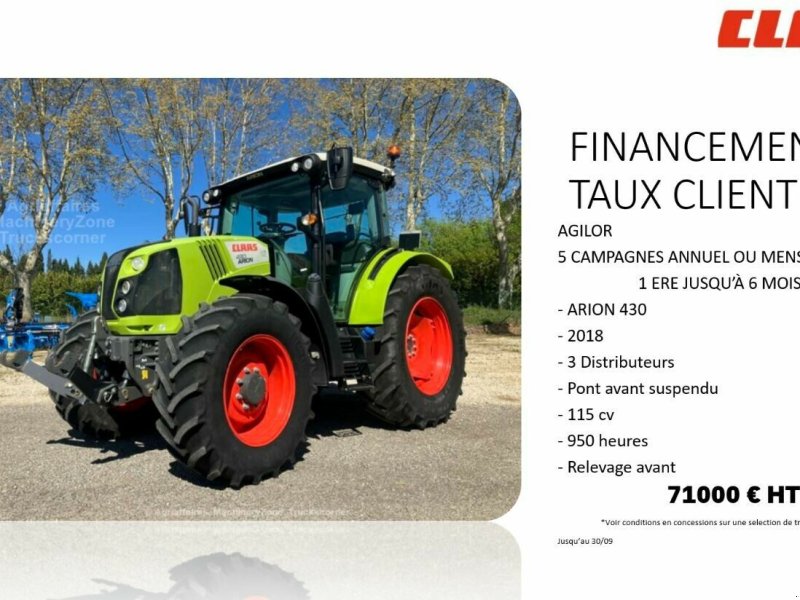 Traktor typu CLAAS ARION 430 MR ADVANCE, Gebrauchtmaschine v SAINT ANDIOL (Obrázek 1)