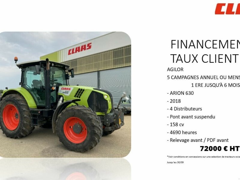 Traktor του τύπου CLAAS ARION 630 CIS, Gebrauchtmaschine σε SAINT ANDIOL (Φωτογραφία 1)