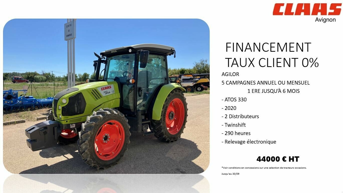 Traktor Türe ait CLAAS ATOS 330 SUR MESURE, Gebrauchtmaschine içinde SAINT ANDIOL (resim 1)