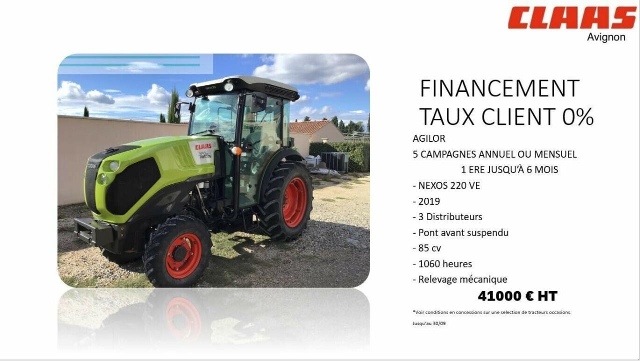 Traktor des Typs CLAAS nexos 220 ve cabine 4rm VE, Gebrauchtmaschine in ST ANDIOL (Bild 1)