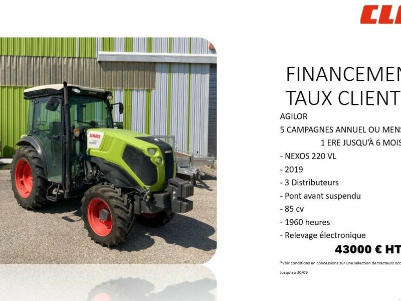 Traktor typu CLAAS NEXOS 220 VL CABINE A RM, Gebrauchtmaschine w SAINT ANDIOL (Zdjęcie 1)