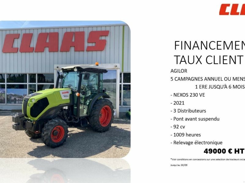 Traktor typu CLAAS NEXOS 230 VE CABINE 4RM T4I, Gebrauchtmaschine w SAINT ANDIOL (Zdjęcie 1)