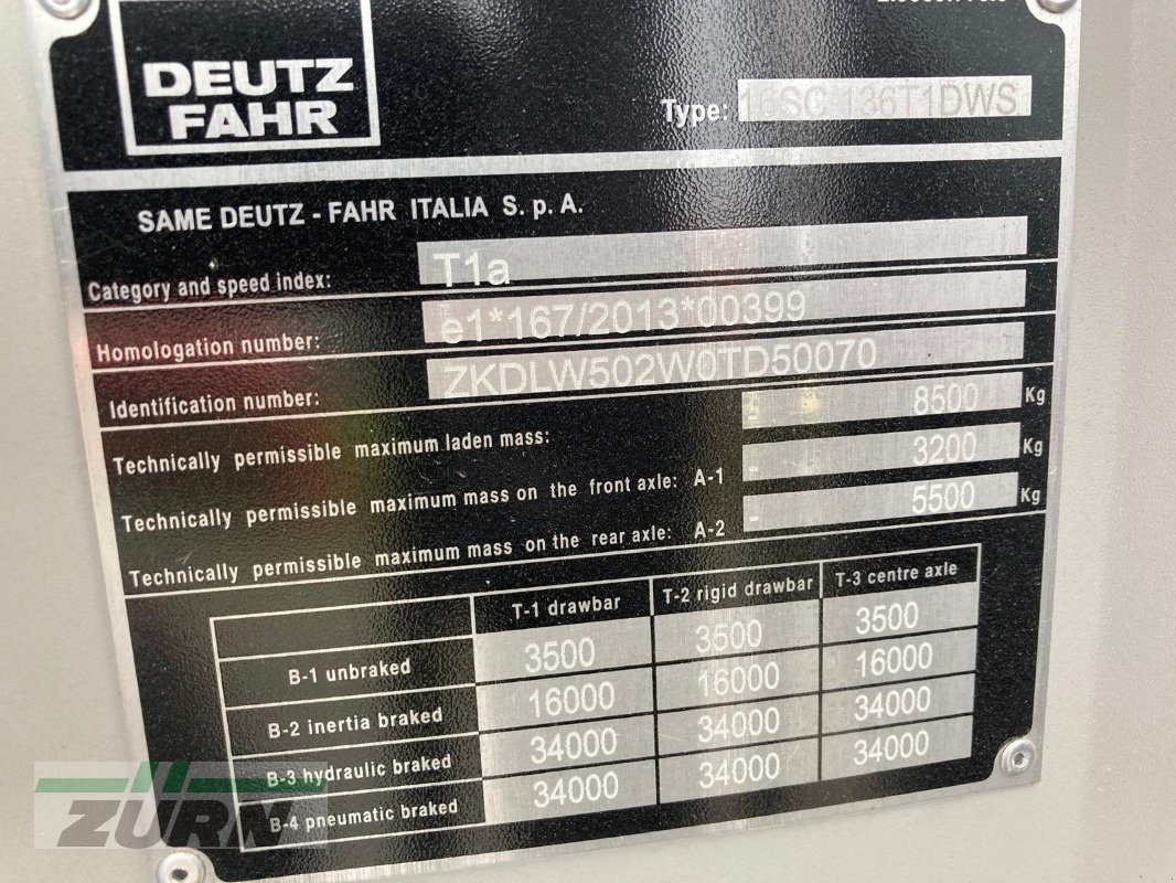 Traktor typu Deutz-Fahr 6135C TTV Warrior, Gebrauchtmaschine v Kanzach (Obrázok 26)