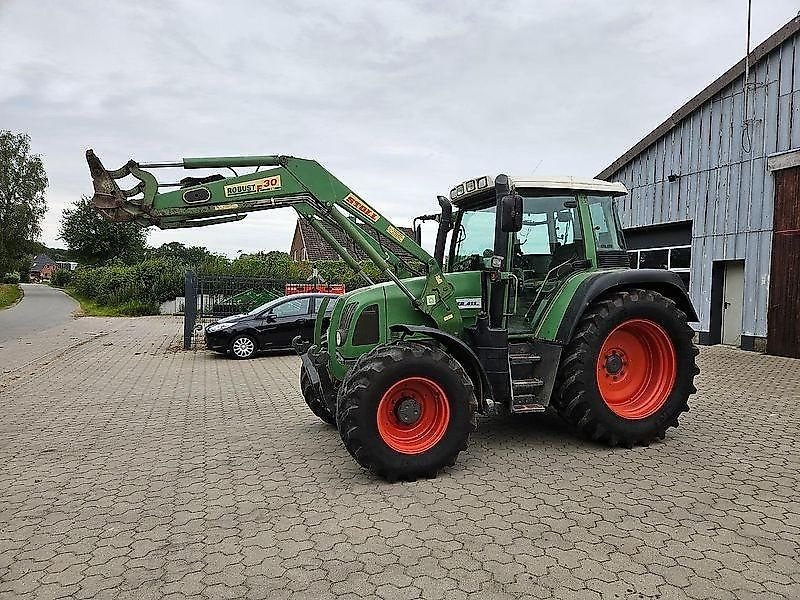 Traktor Türe ait Fendt 411 Vario mit Frontlader und Frontzapfwelle, Gebrauchtmaschine içinde Honigsee (resim 2)