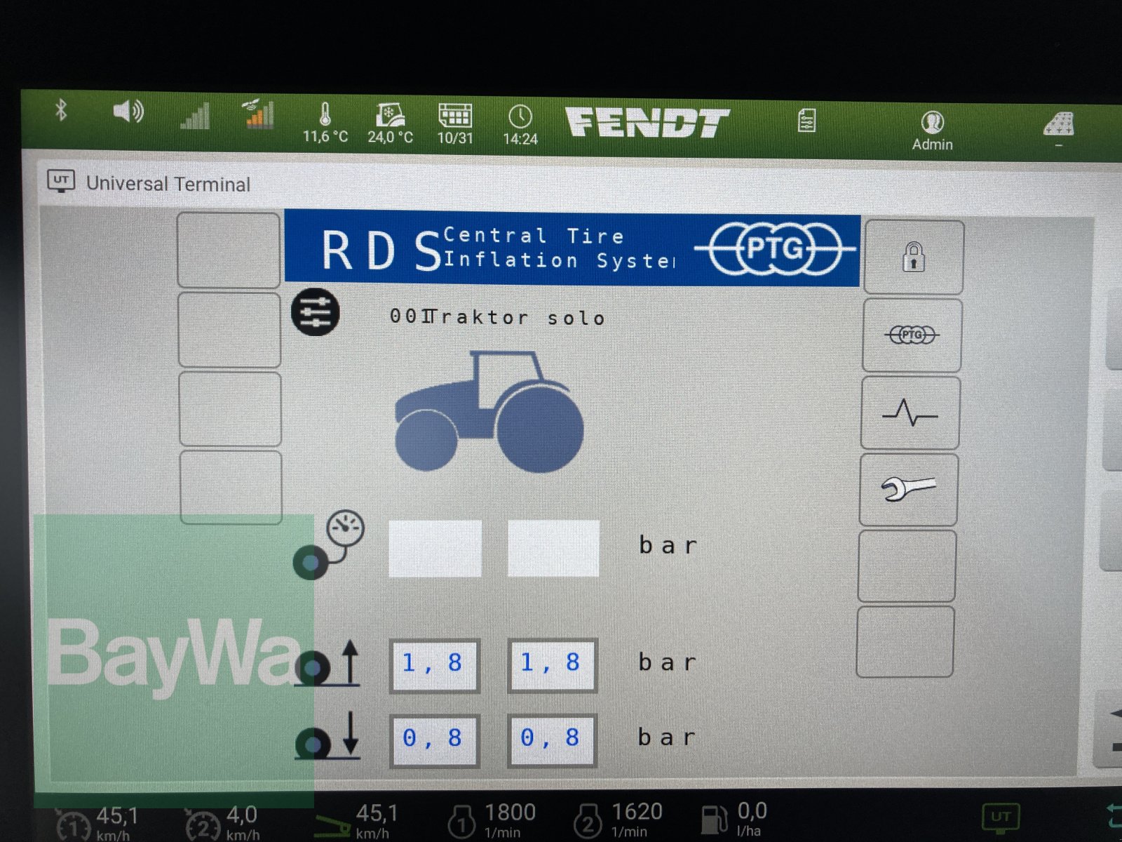 Traktor del tipo Fendt 724 Vario Gen6 ProfiPlus Setting 2 + PTG Reifendruckregelanlage, Gebrauchtmaschine en Dinkelsbühl (Imagen 19)