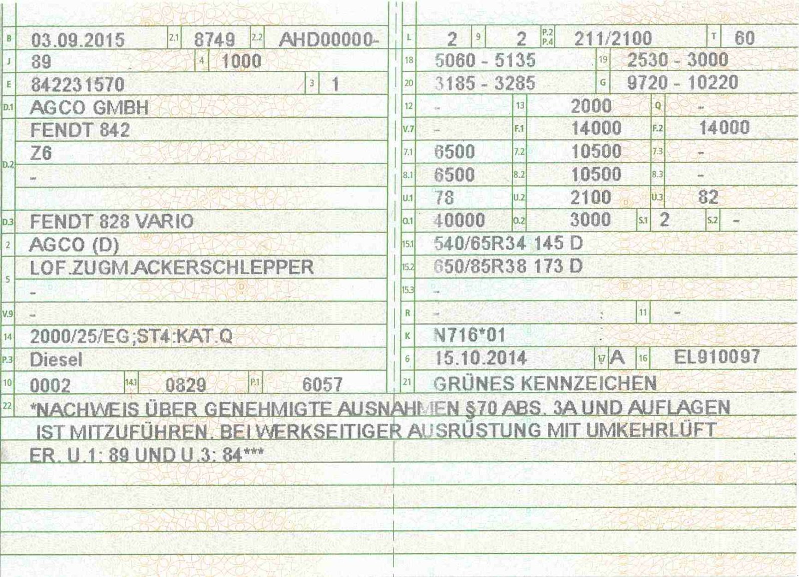 Traktor des Typs Fendt 828 Vario Profi, Gebrauchtmaschine in Wagenfeld (Bild 15)