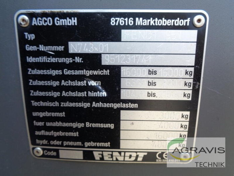 Traktor des Typs Fendt 930 VARIO S4 PROFI PLUS, Gebrauchtmaschine in Nartum (Bild 4)