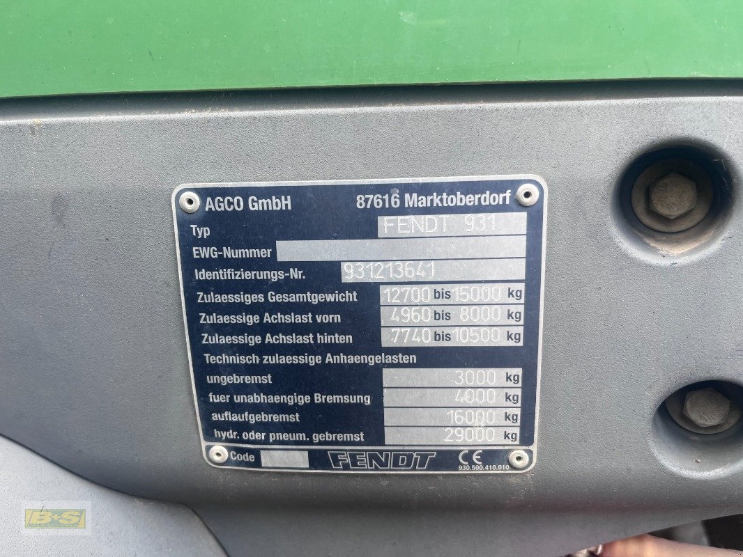 Traktor Türe ait Fendt 933, Gebrauchtmaschine içinde Grabow (resim 4)